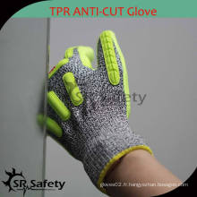 SRSAFETY 13G gants tricotés à base d&#39;eau à base d&#39;eau en gaine / gants de protection contre les chocs